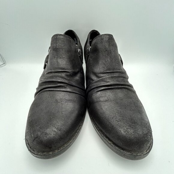 Yuu Womens Razzy  Black Ankle Boots 10M Buckle Comfort - Picture 3 of 8